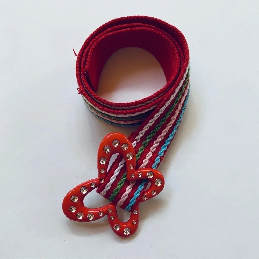 Vintage Rainbow Rhinestone Kids Belt